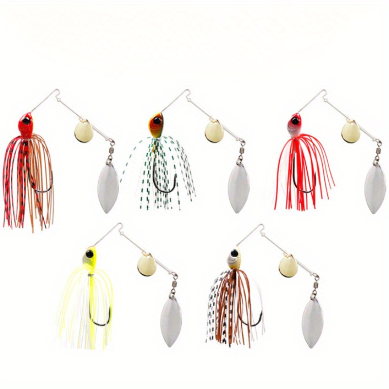 Jigging Lure With Barbed Single Hook Rotating Spinnerbait - Temu New Zealand