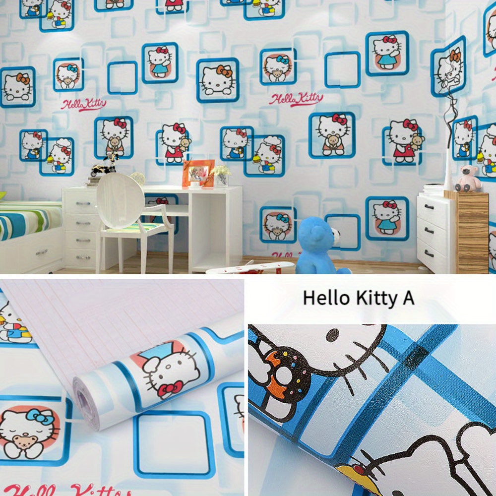 1 Reel Hello Kitty Cute Wall Stickers Cartoon Anime - Temu