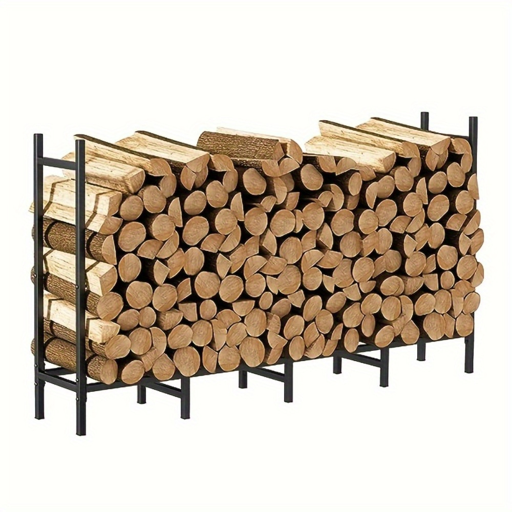 Outdoor Indoor Firewood Rack Holder Sturdy Iron Fireplace - Temu