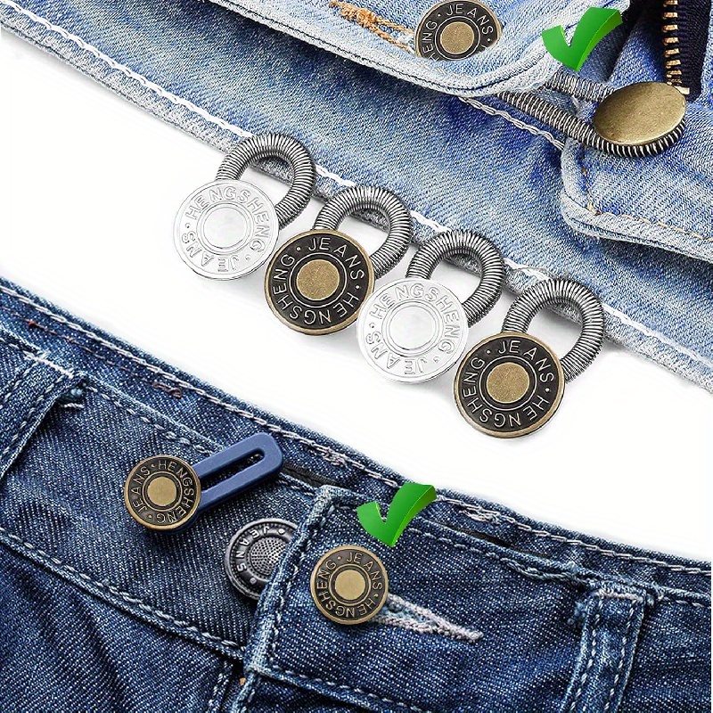 5/3PCS Metal Buttons Extender for Pants Jeans Free Sewing