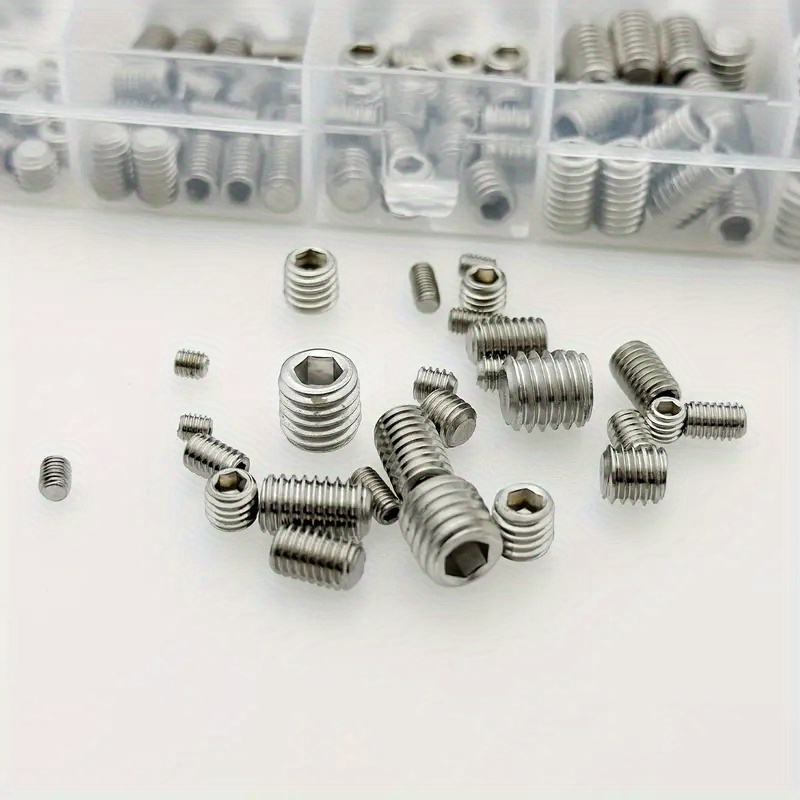 Grub Screw Hex Socket Screw 200pcs Stainless Steel Cup Point Hex