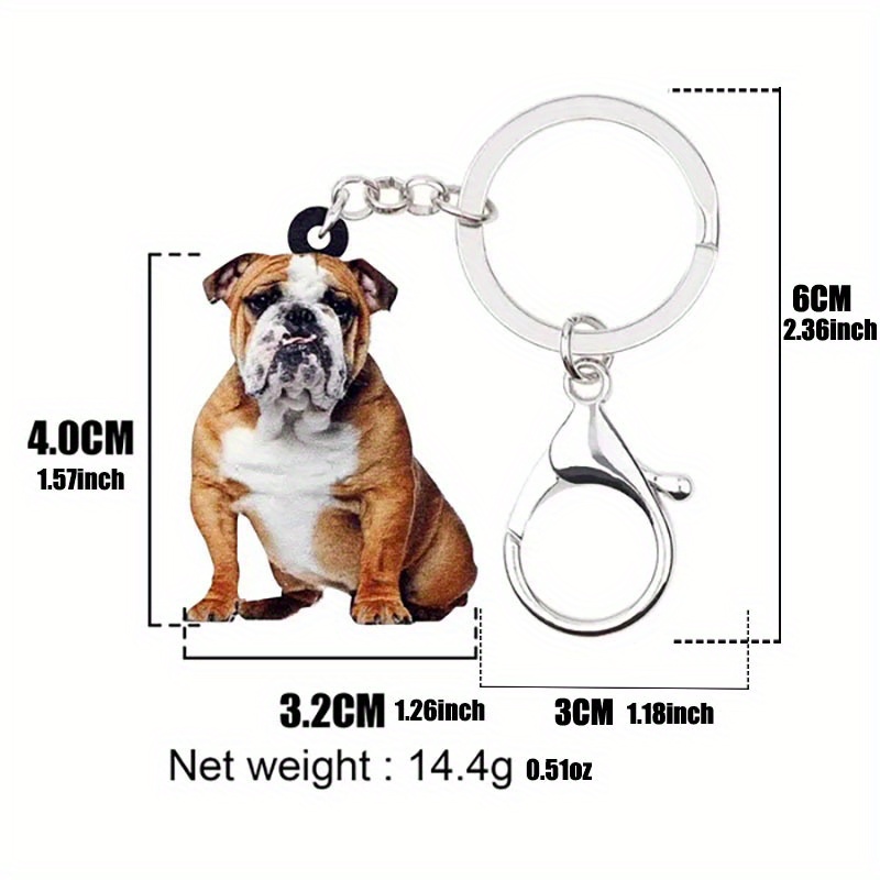 English bulldog store keyring