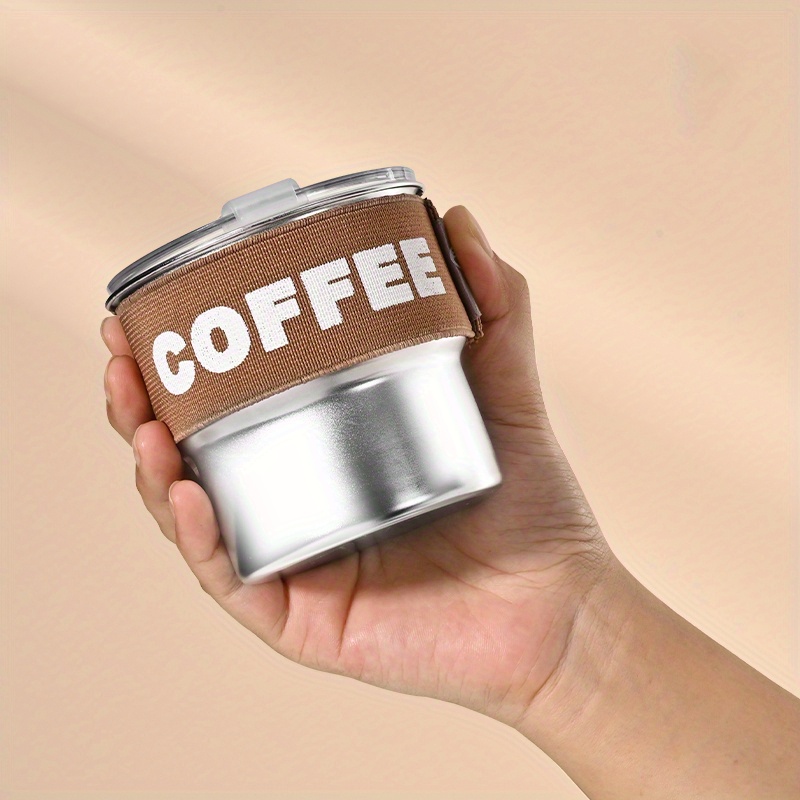 304 Stainless Steel Mini Coffee Cup 400ml with Lid