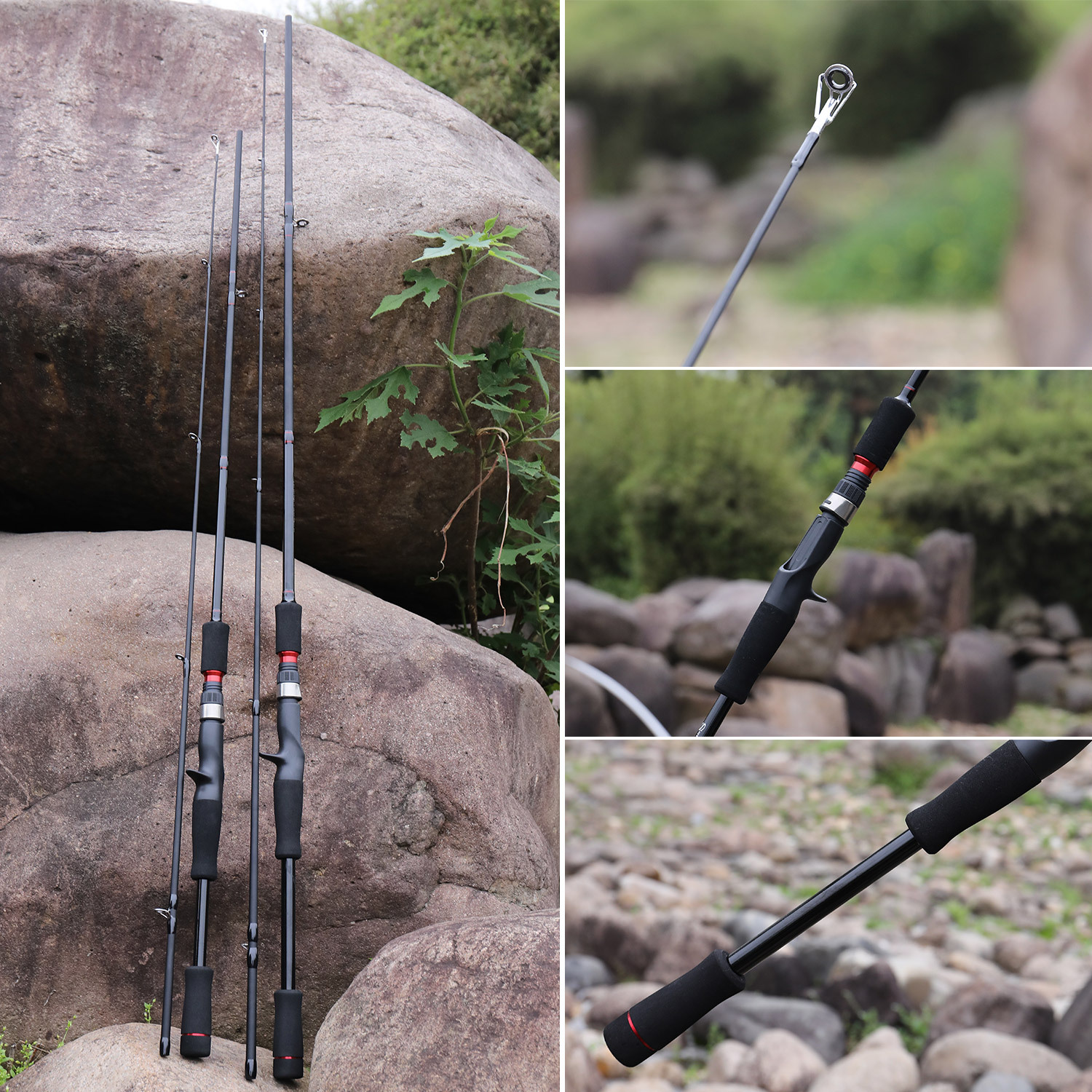 2-section Fishing Rod, Fiberglass Spinning Fishing Rod (180cm/70.86in)