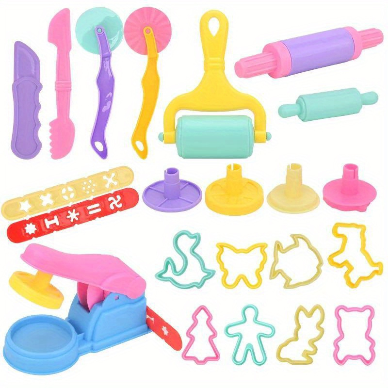 

7/8pcs Dough Tools Various Plasticine Mold Cutter Roller And Game Accessories, Clay Noodle Machine Face Stick Animal Mold Accessories Tool Set For Air Drying Clay Christmas Gift