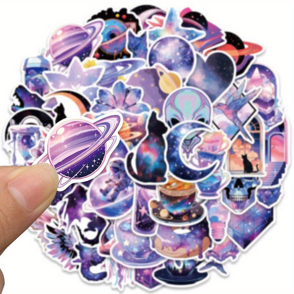 Vsco Blue Art Aesthetics Stickers Pack Cute Cartoon - Temu
