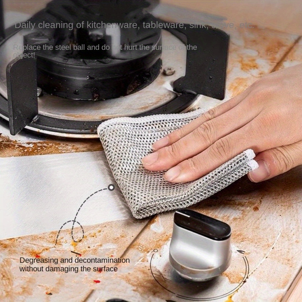 Dishwashing Cloth Mesh Cloth For Kitchen Stove Dishwashing - Temu