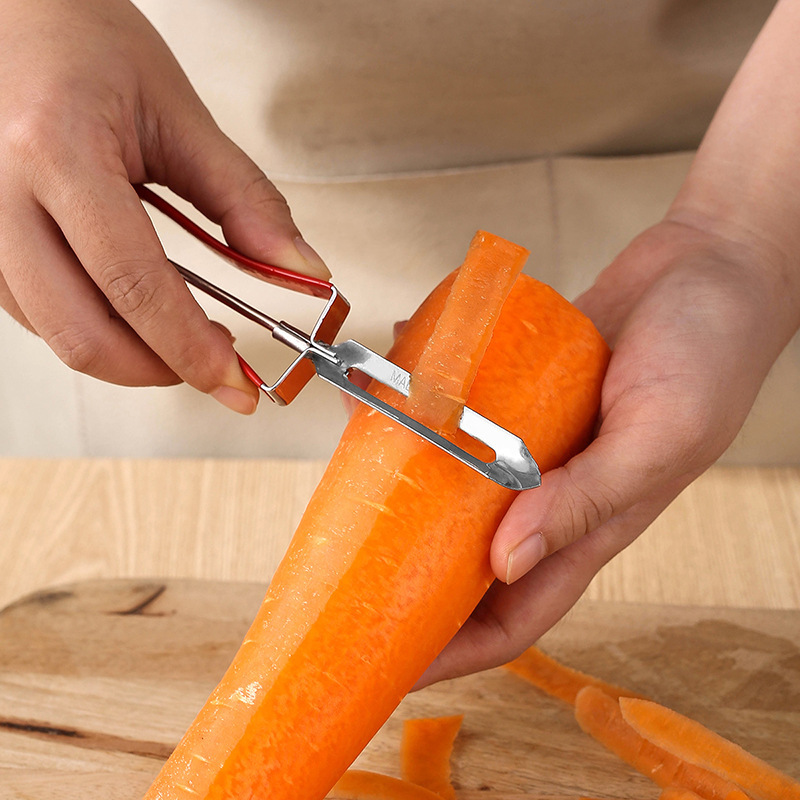 Éplucheur de légumes de cuisine en acier inoxydable Éplucheur rotatif pour  fruits de légumes et de carottes avec sécurité ergonomique et contrôle  poignée-lave-vaisselle