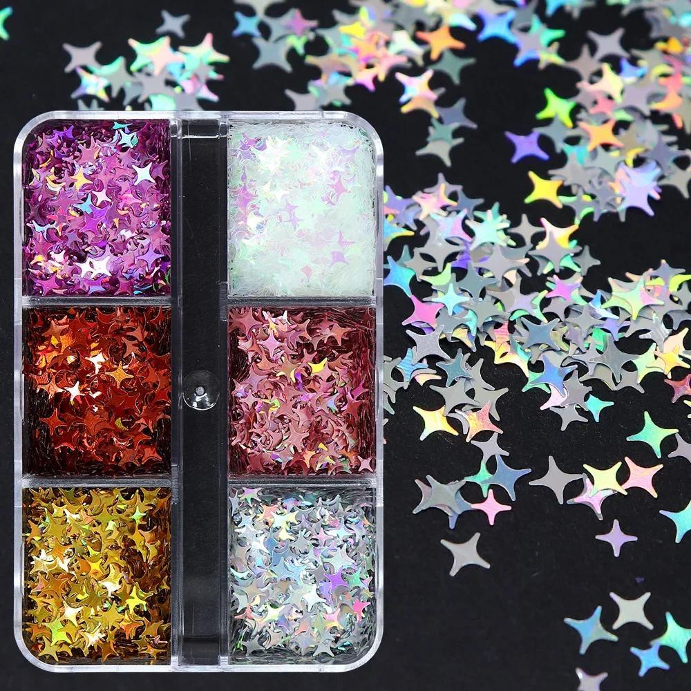 Holographic Star Shape Sequin Glitter For Resin Shaker Filler Epoxy Mold  Filling