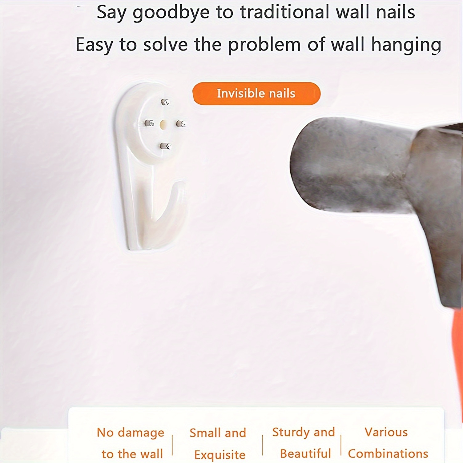 Concrete Hook On Wall Without Hole Stucco/Concrete Wall Hooks Nail