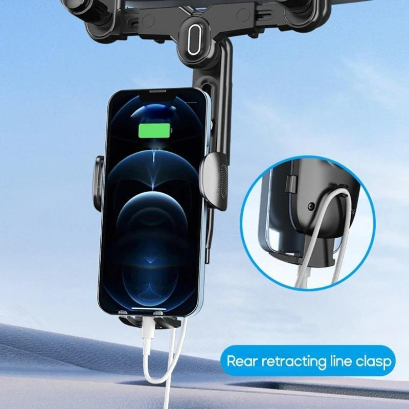 Rückspiegel-Handyhalterung Für Das Auto, Drehbar Und Ausziehbar, 360°  Drehbare Multifunktionale Rückspiegel-Handyhalterung - Temu Germany