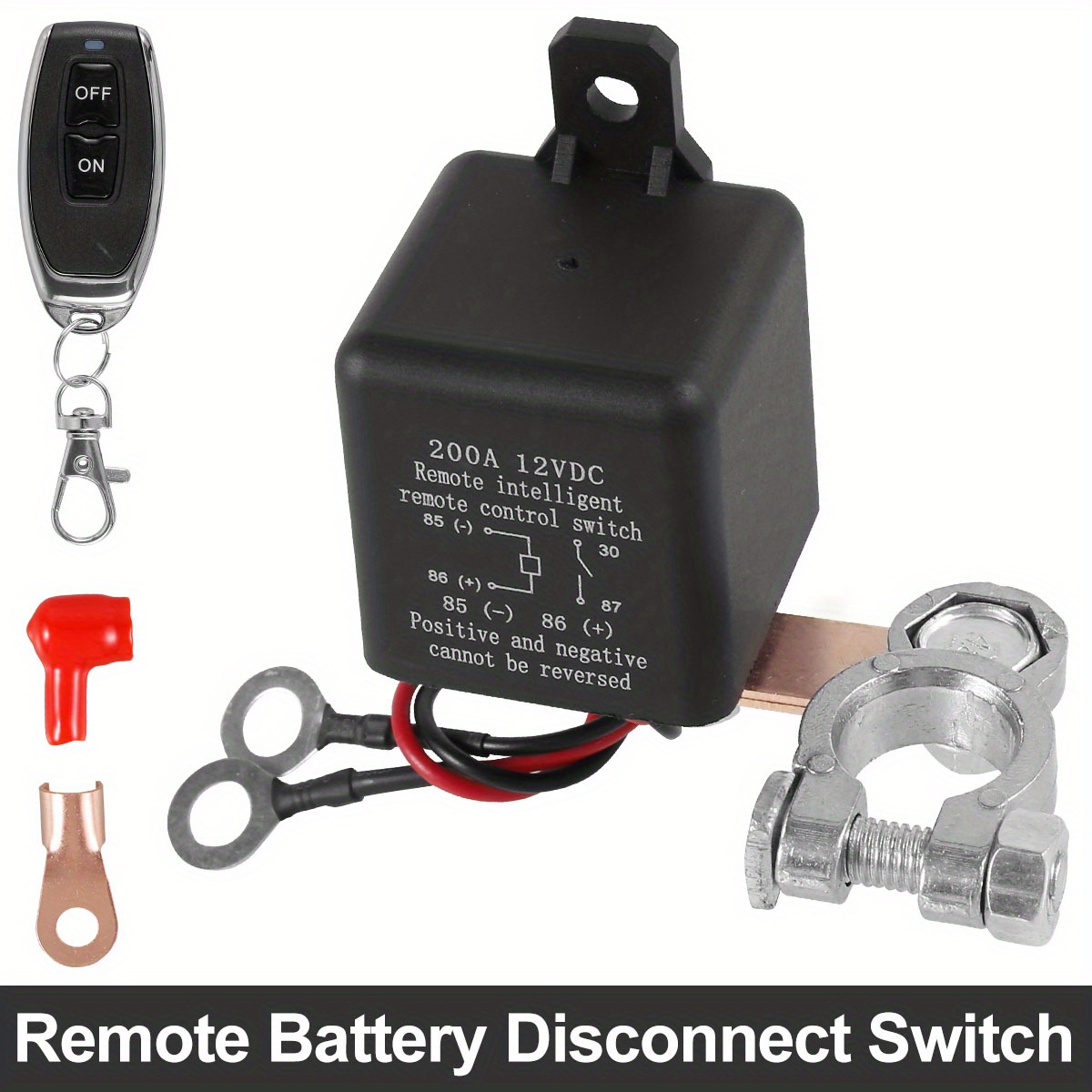 Interruptor de desconexión de batería remoto mejorado Control remoto  inalámbrico interruptor de apagado para coche camión DC12V 250A