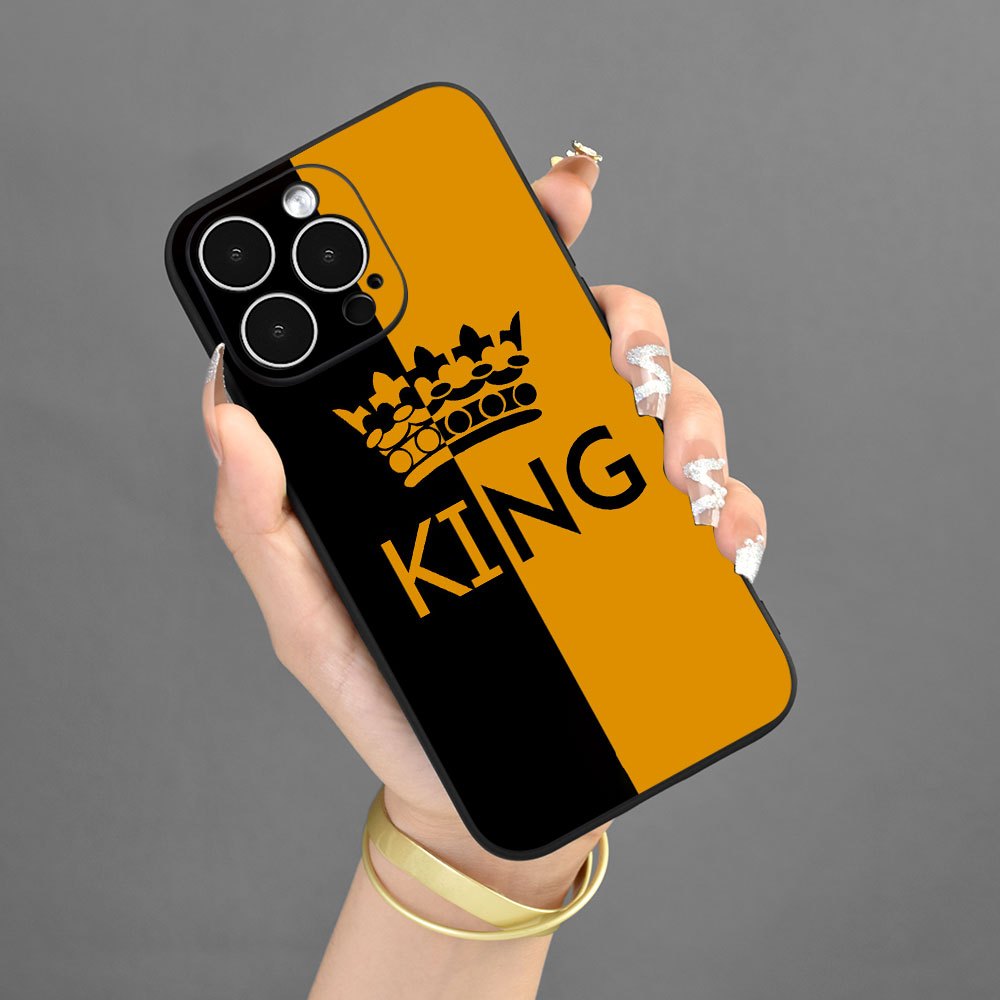 

King Crown Graphic Printed Phone Case For Iphone 15 14 13 12 11 X Xr Xs 8 7 Mini Plus Pro Max Se, Gift For Easter Day, Christmas Halloween Deco/gift For Girlfriend, Boyfriend, Friend Or Yourself