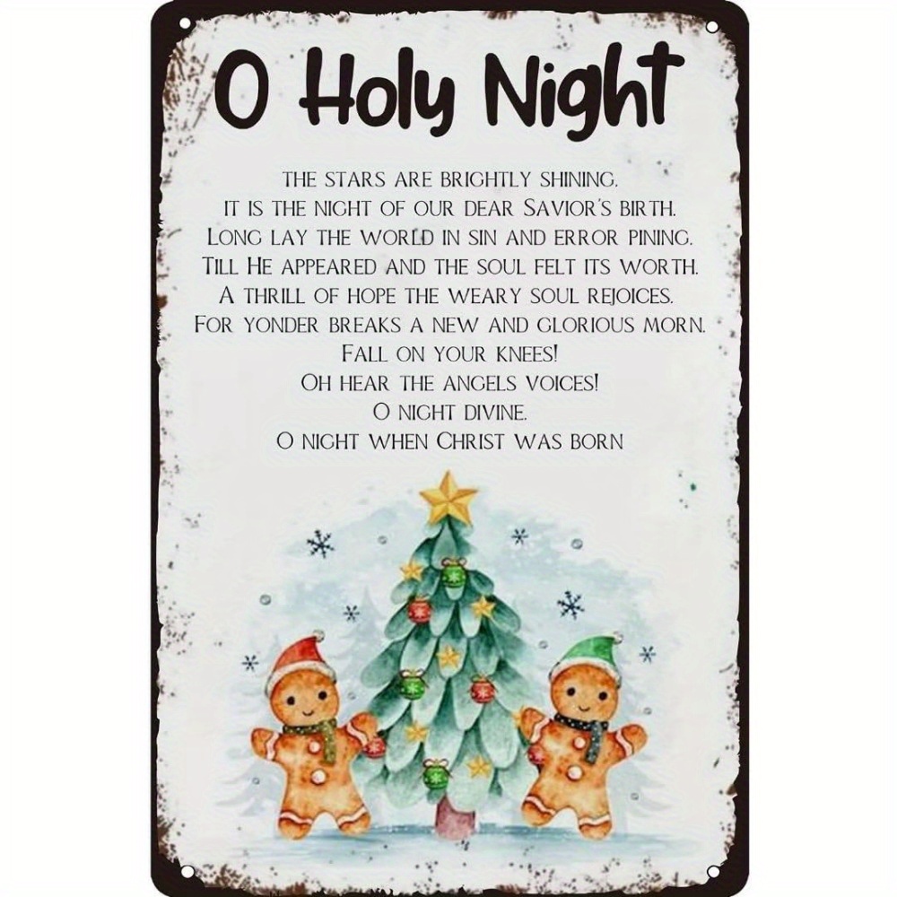 O Holy Night Wall Sign