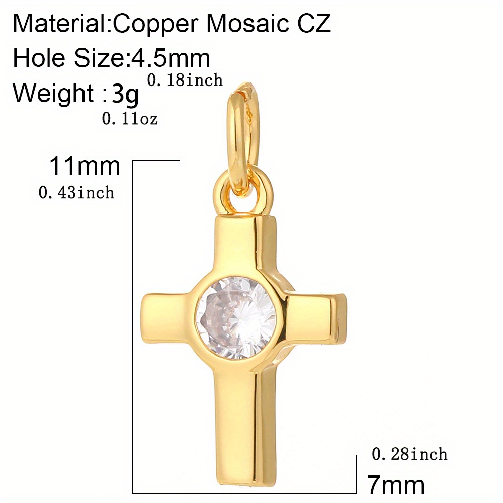 Crosses Jewelry Charms For Jewelry Making Cute Copper Cross - Temu