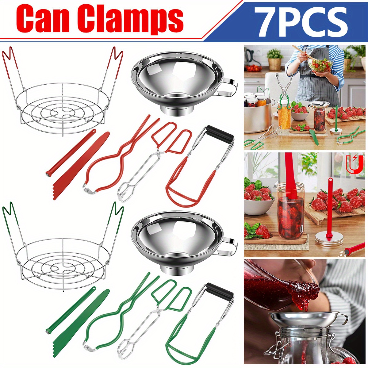 Canning Supplies, Starter Kit Canning Tools Set, Stainless Steel Canning Set  With Canning Rack, Canning Tongs, Jar Lifter, Durable Multifunctional  Canning Kit For Canning Pot Home, Kitchen Stuff - Temu