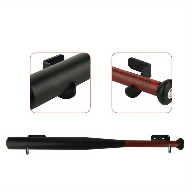 Universal Horizontal Baseball Bat Wall Mount for Collectible, Autograp