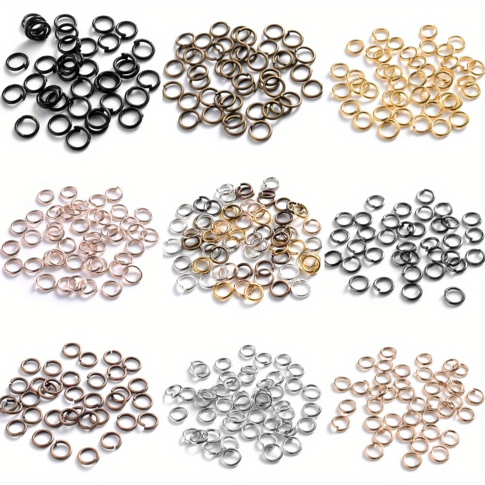 1000Pcs O Ring Connectors Metal Open Jump Rings Set 304 Stainless