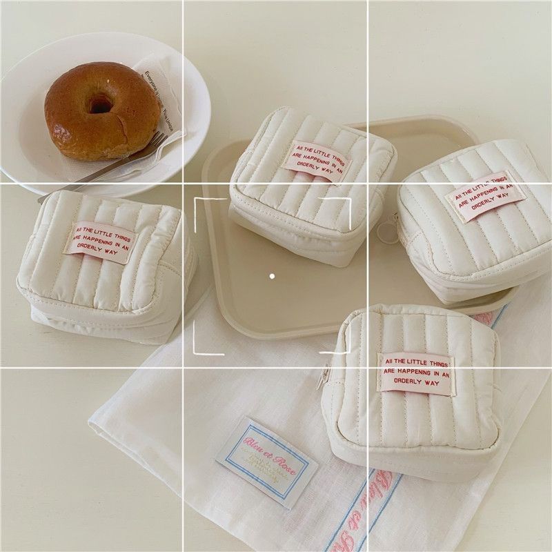 

Mini Letter Patch Sanitary Napkin Zipper Bag, Versatile Carry On Bag, Versatile Storage Bag