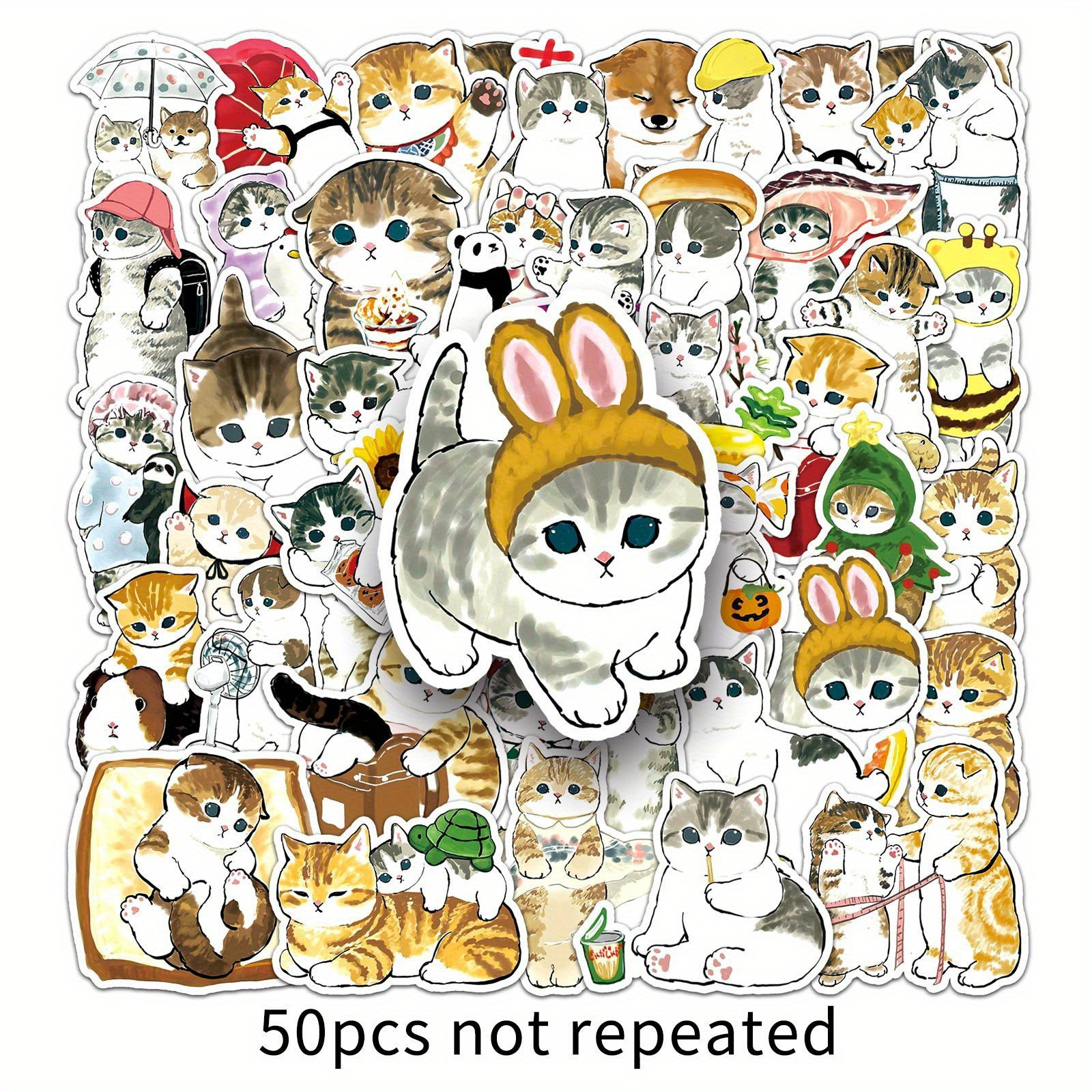 Cartoon Cute Pixel Pet Cat Stickers Storage Box Notebook Computer Mobile  Phone Creative Waterproof Stickers - Temu Austria