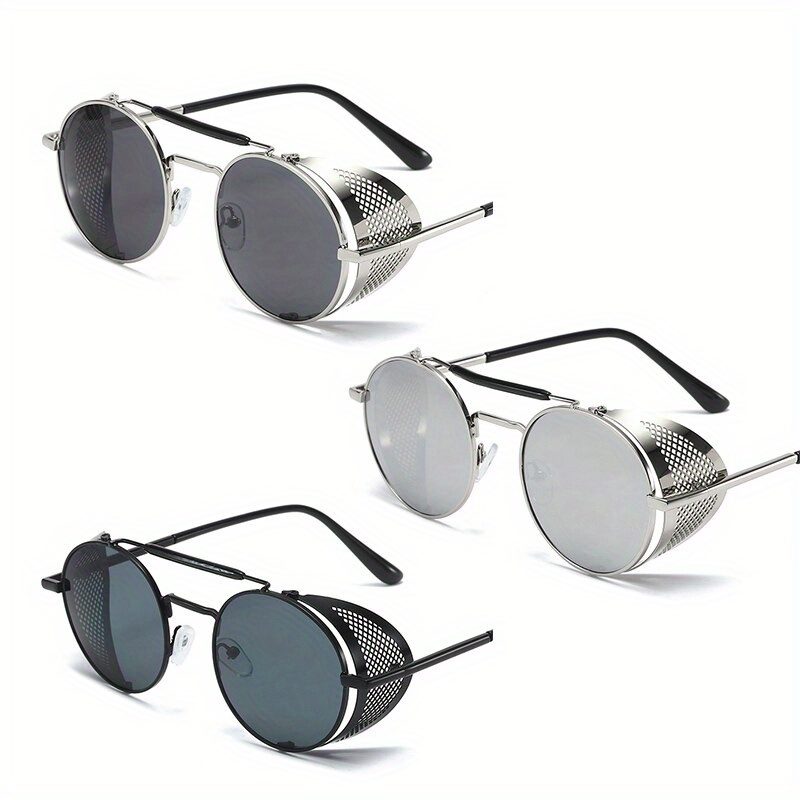 Unique Exquisite Steampunk Round Frame Metal Sunglasses For Men Women  Outdoor Party Vacation Travel Driving Decors Photo Props, High-quality &  Affordable