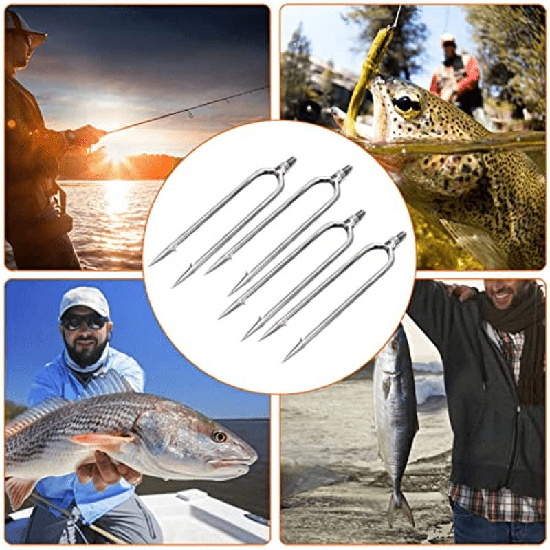 Stainless Steel Fishing 2 Prongs Durable Barbed - Temu