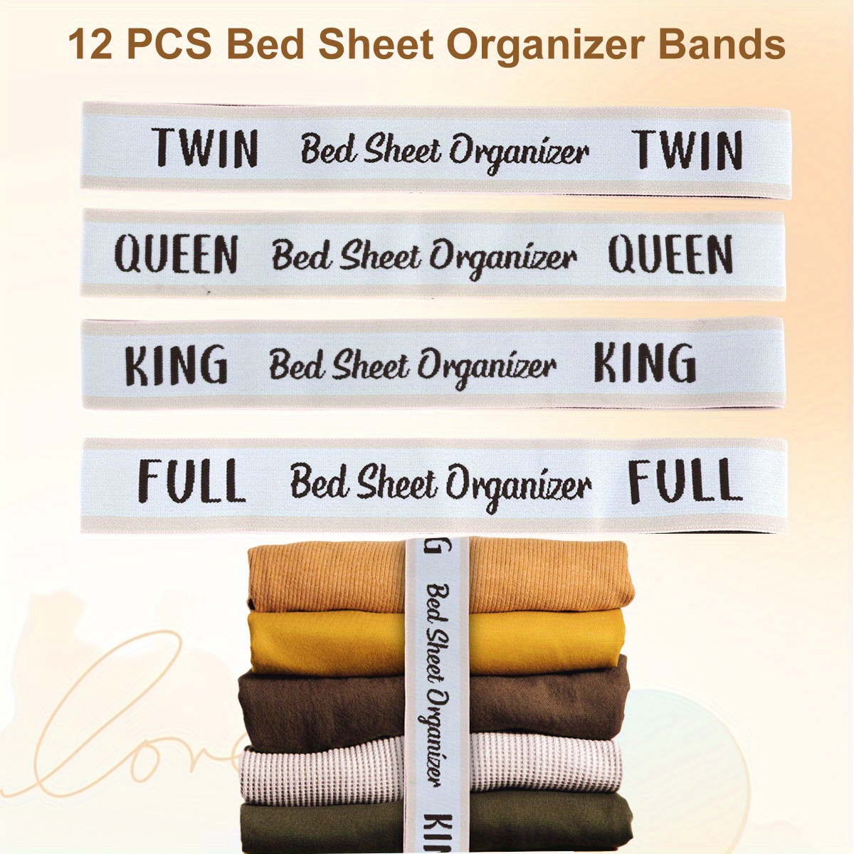 Bed Sheet Organizer Sheet Keepers Closet Organization King - Temu