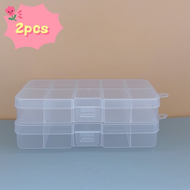 12'' Three-Layer Clear Plastic Storage Box/Tool Box, Multipurpose Organizer  and Portable Handled Storage Case for Art Craft and Cosmetic 