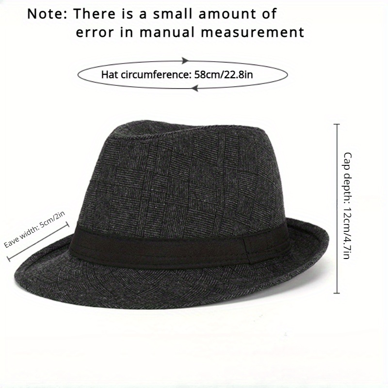 Classic Plaid Vintage Top Hat Sun Hat for Men Women