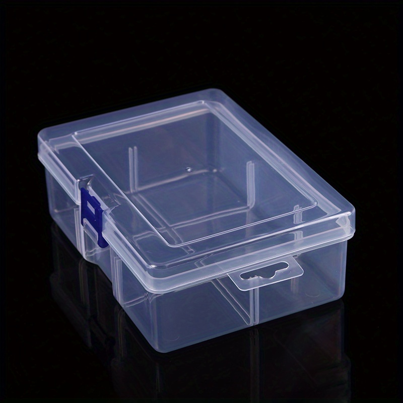 1 Boîte De Rangement En Plastique Transparent, Conteneurs Avec Couvercle À  Charnière, Boîte De Rangement Pour Masques, Décoration De Pièce Esthétique