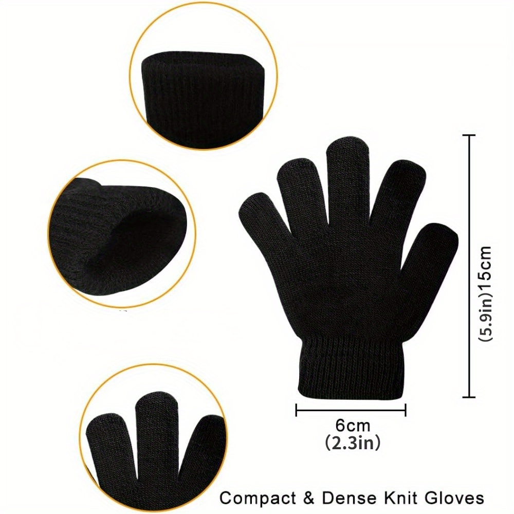 5 Pares Guantes Invierno Guantes Blancos Guantes Dedos Niños