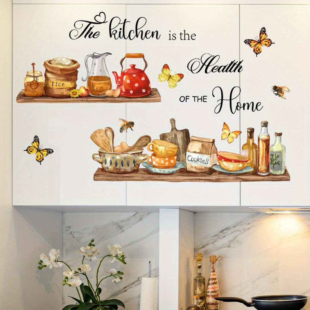Adesivi Murali Cucina Proverbio Adesivi da Parete Stoviglie Margherita  Decorazione Murale Cucina Sala da Pranzo Frigorifero : : Casa e  cucina