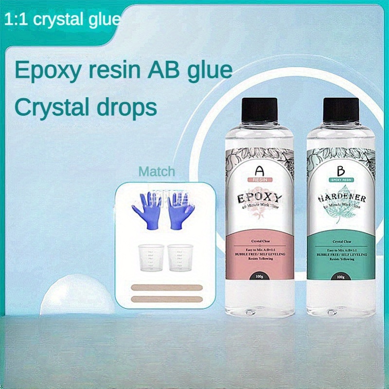 Pegamento adhesivo de resina epoxi AB para vidrio metal cerámica 0.35 oz