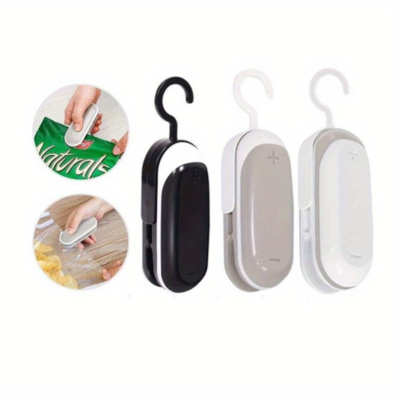 Mini Bag Sealer, 3 Packs Portable Heat Vacuum Sealers, Chip Bag Sealer with  Cutt