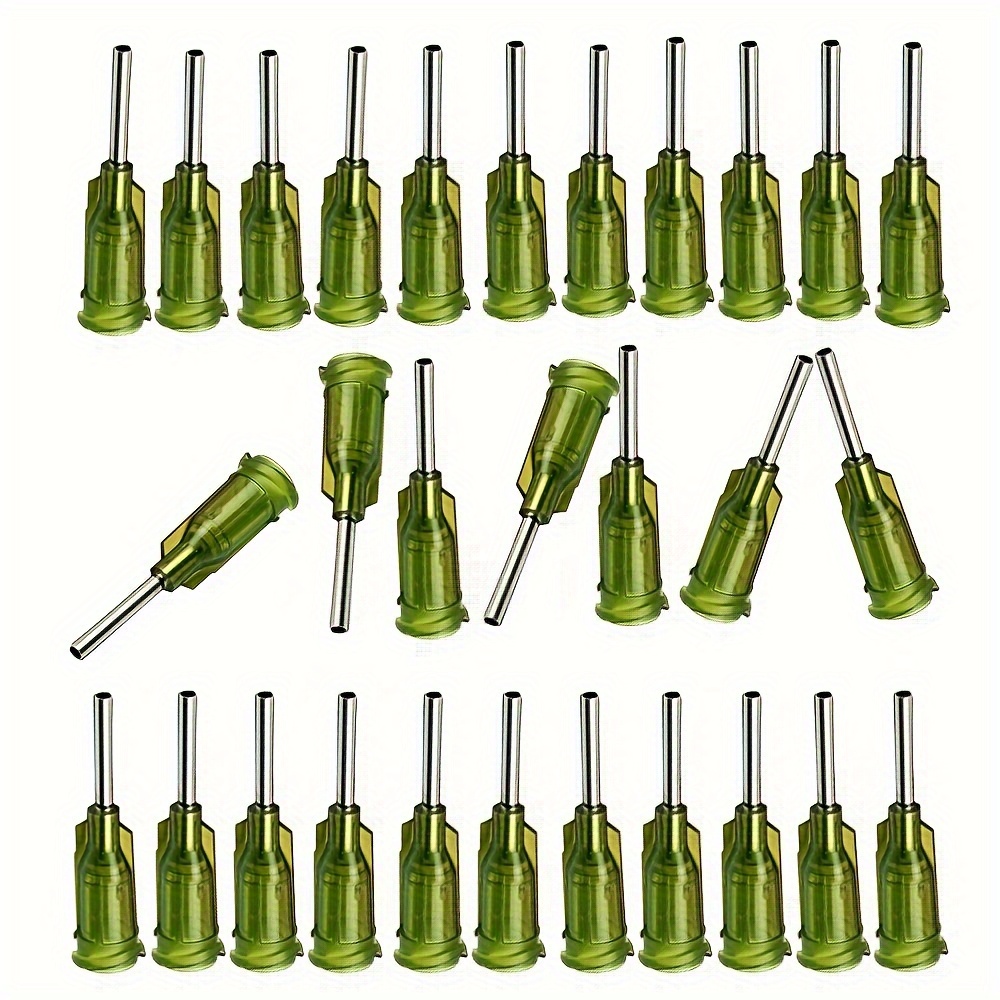 10 Pack of Blunt Tip Lure Lock Dispensing Fill, Industrial/Arts and Crafts  Needles, 18 Gauge - Green, 1 / 2.54cm 