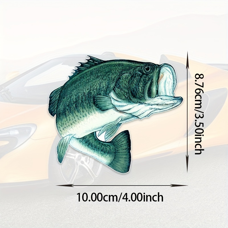 Bass Fishing Stickers Waterproof Bass Fish Decals Cars Back Truck Decal