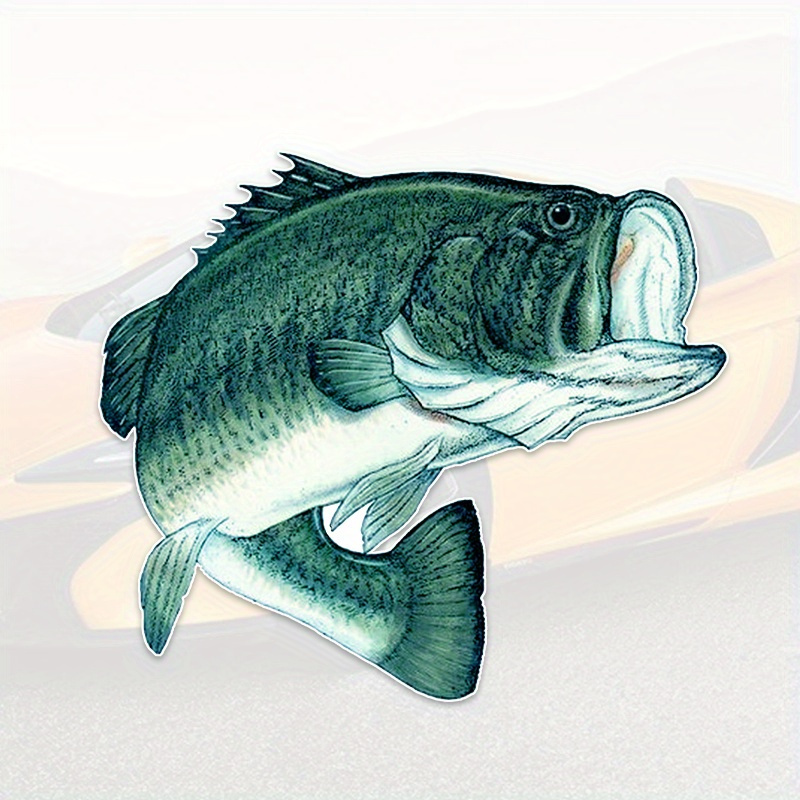 Bass Fish Sticker Decal Fishing Bumper Fish Auto Decal Car - Temu