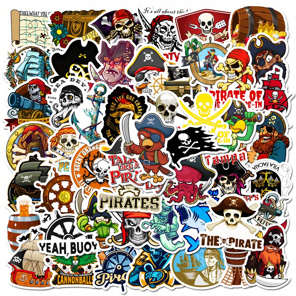 Autocollants imperméables Graffiti série Pirate Style Punk, matériaux de  décoration créatifs pour bricolage, DIY bricolage, 50 pièces