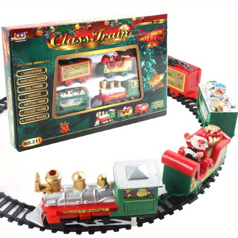 Carro de brinquedo com trem elétrico, trilhos e trilhos ferroviários, motor  de vapor, brinquedo educacional para crianças, presente para crianças -  AliExpress