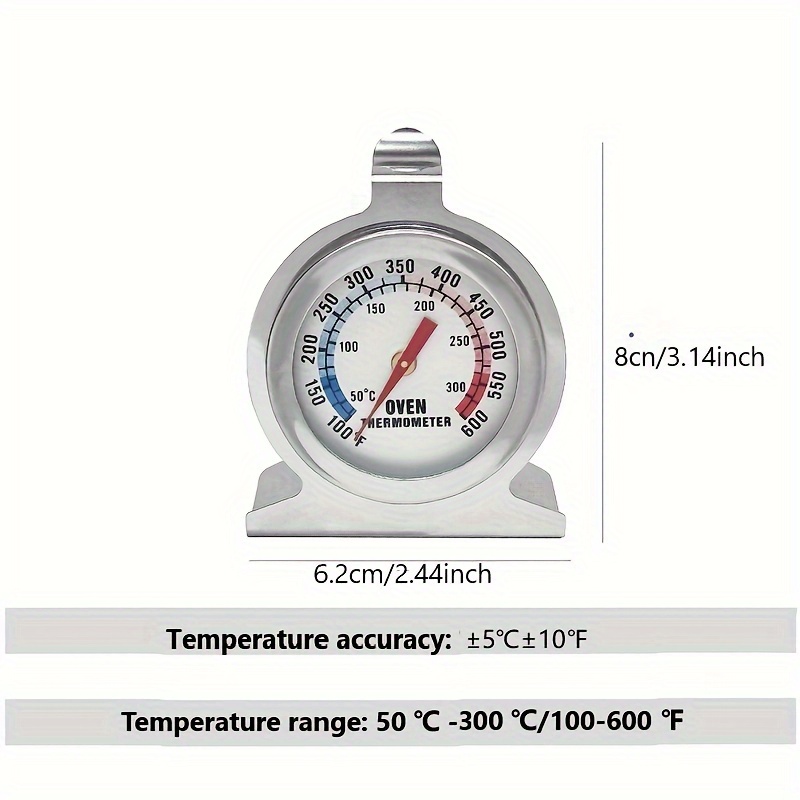 Easyricambi Termometro Forno a Legna e Barbecue Misura Temperatura