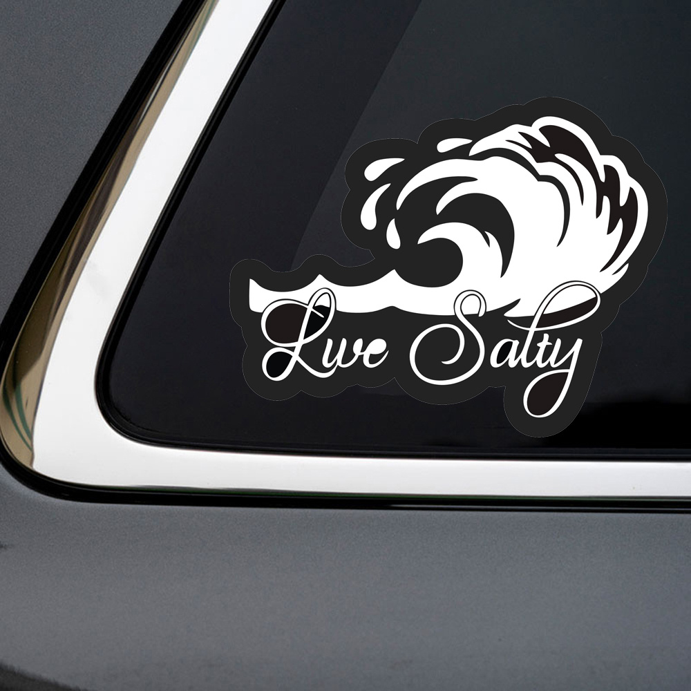 Live Salty Decal Car Sticker Vinyl Decal Car Laptop Computer - Temu