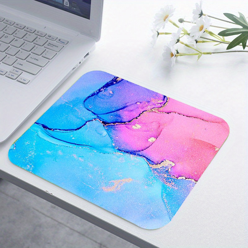 Marble Style Small Mouse Pad Computer Laptop Mousepad Non-slip Rubber Base  Mat ~