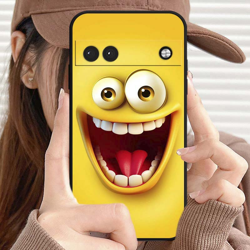 

Yellow Large Eyes Tpu Protective Silicon Soft Shockproof Phone Case For Pixel 6 6a 7 8 7a Pro