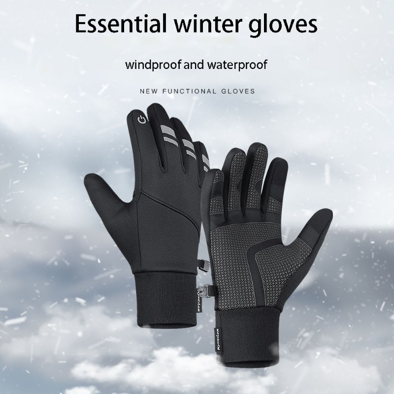 Winter Cycling Gloves Men Touch Screen Compatible Warm - Temu