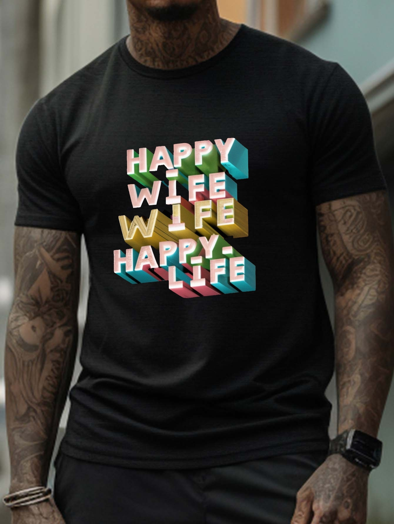 happy wife happy life t shirt