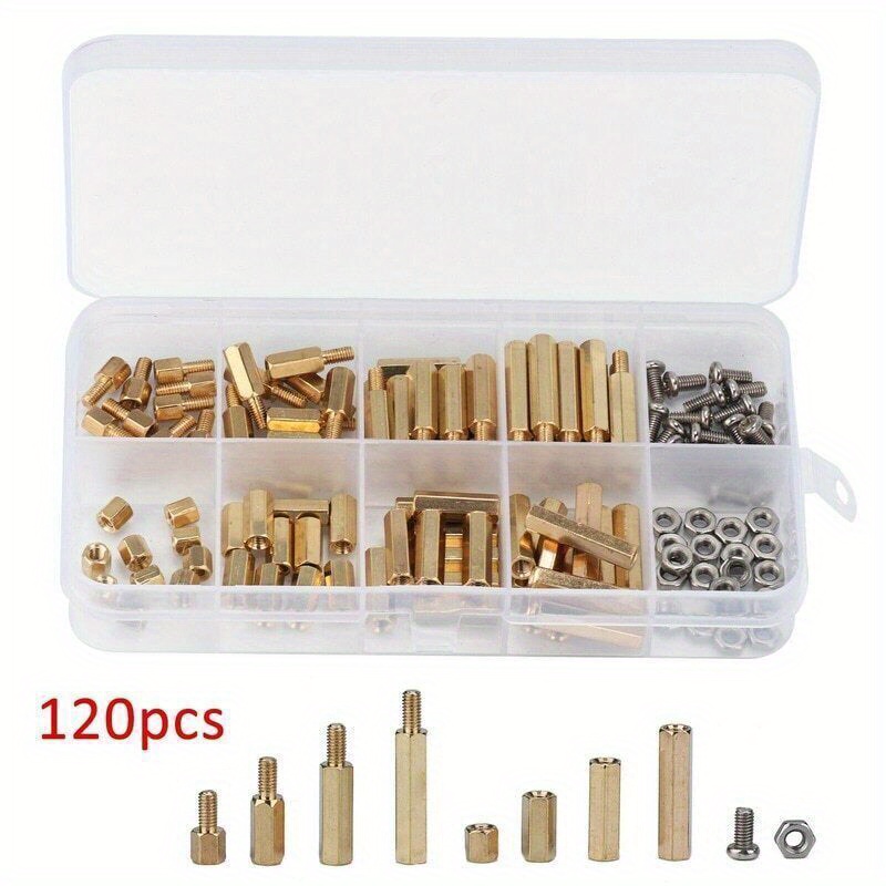 10pcs M3 Male to Female Brass Hex Standoff Spacer 12+6mm
