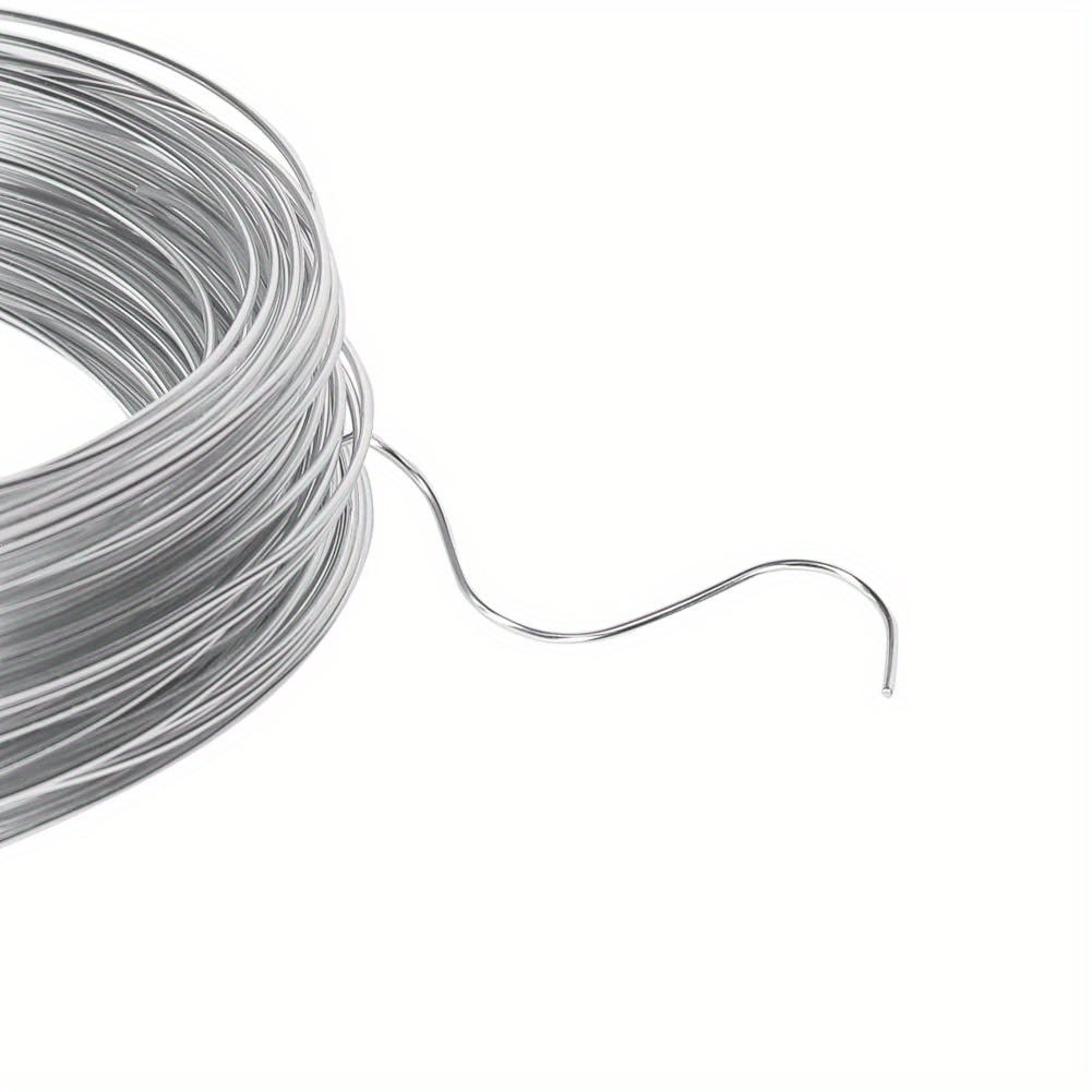 18 Gauge Wire 1mm Thick Aluminum Craft Wire, Silver Color, 10m