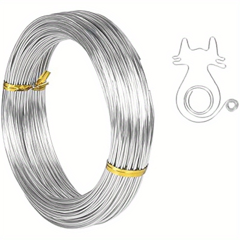 Silver Aluminum Wire Metal Craft Wire 3mm Diameter (9 Gauge) 10 M (32.8  feet) Bendable and