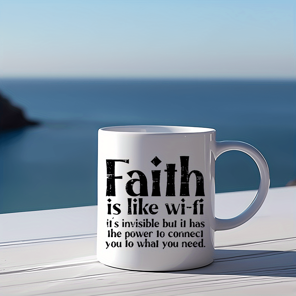 Faith Like Wi fi Coffee Mug Ceramic Coffee Cups Water Cups - Temu