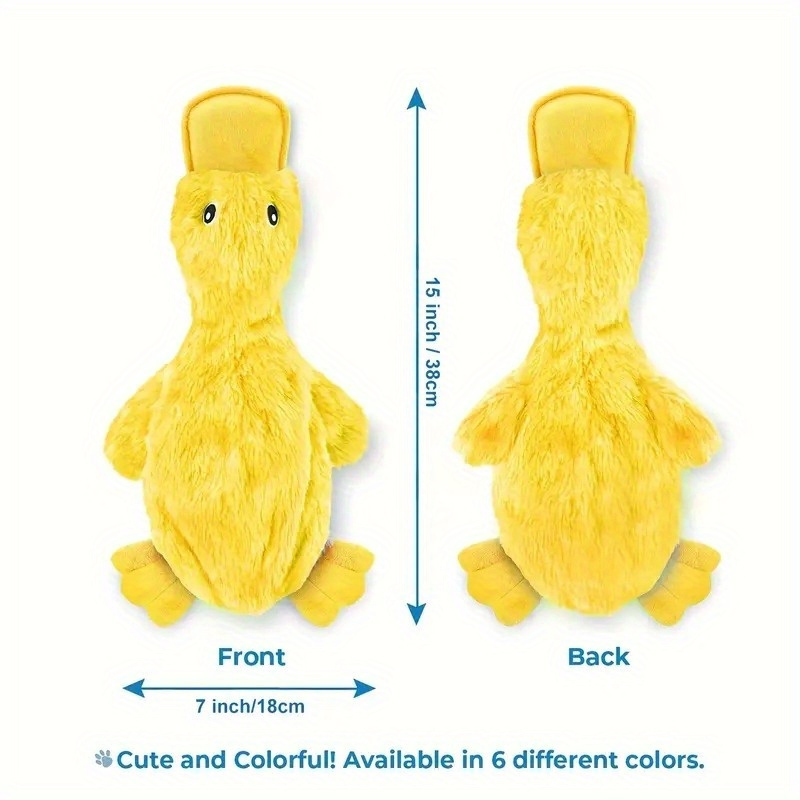 Best Pet Supplies Crinkle Dog Toy For Small, Medium, And Large Breeds, Cute  No Stuffing Duck